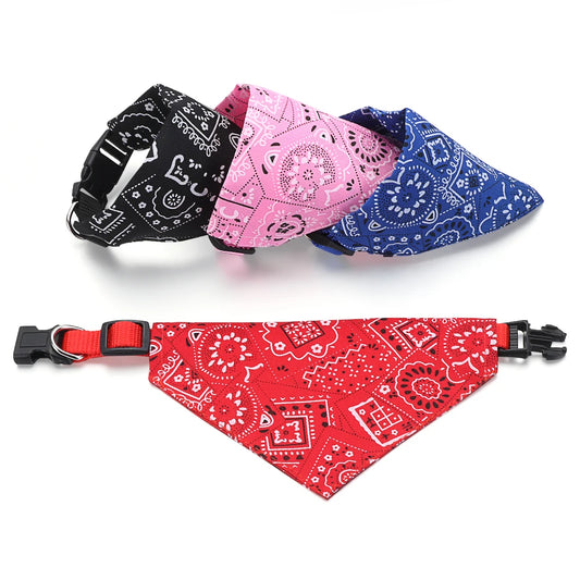 Adjustable Triangular Bandage For Pet Washable Scarf Bandana Collar Bibs