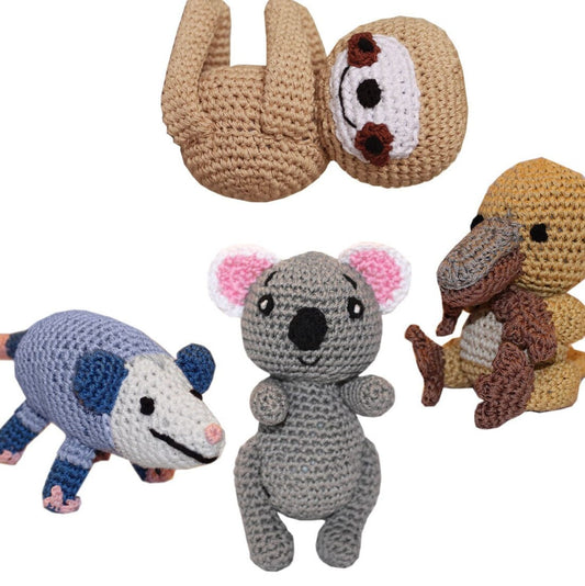 Aussie Friends-Knit Knacks Organic Cotton Pet & Dog Toys